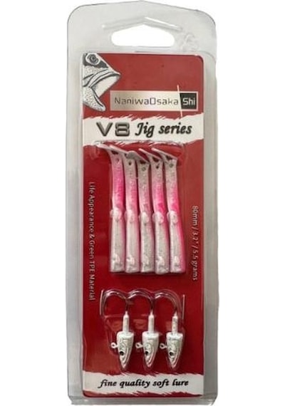 Naniwaosakashi V8 Jig Series 8cm 5.5gr Silikon Yem