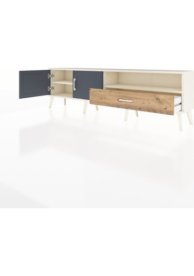 Arges Tv Ünitesi 2 Raflı Tek Çekmeceli 2 Kapaklı 176x30x51 Aytaşı-antrasit/çam Antrasıt/atlas Çam Arges Tv Ünitesi 2 Raflı Tek Çekmeceli 2 Kapaklı 176x30x51 Aytaşı-antrasit/çam Antrasıt/atlas Çam