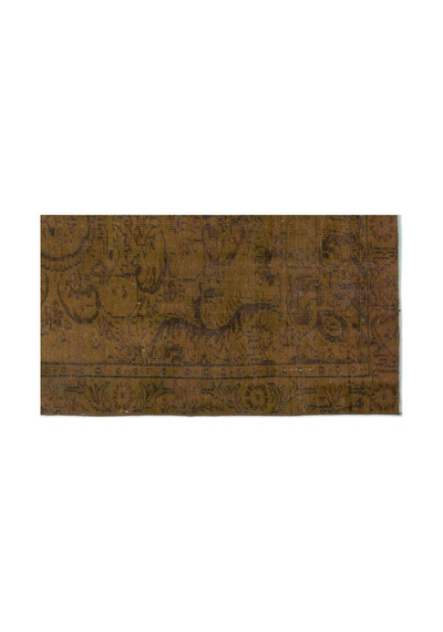 El Dokuması Vintage Yün-pamuk Kahve Halı 22869 148 X 263 Cm Kahverengi