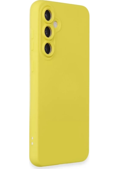 Newface Samsung Galaxy S24 Kılıf Nano İçi Kadife Silikon - Sarı