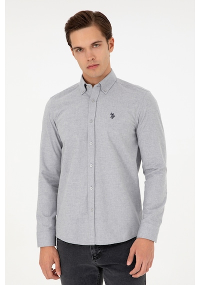 U.s. Polo Assn. Erkek Gri Gömlek Desenli 50296626-vr024 Gri