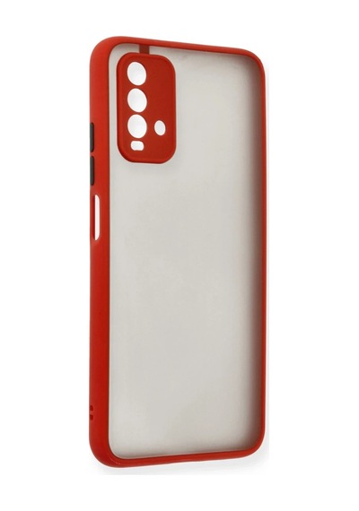 Xiaomi Redmi 9t Kılıf Montreal Silikon Kapak - Kırmızı 0.2M-Çok Renkli