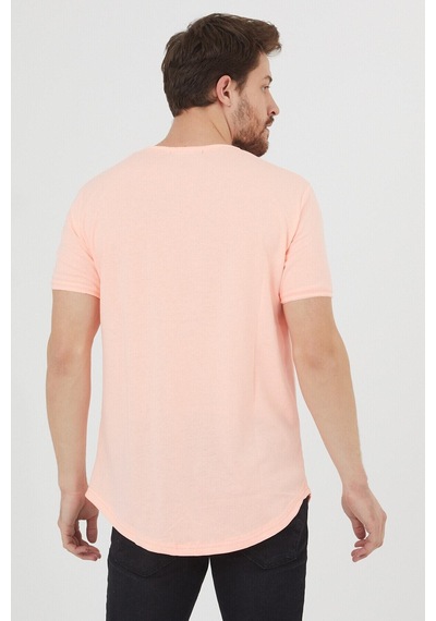 Cool Tarz Erkek Şeker Pembe Pis Yaka Salaş T-shirt-tcps001r26 Şeker Pembe Şeker Pembe