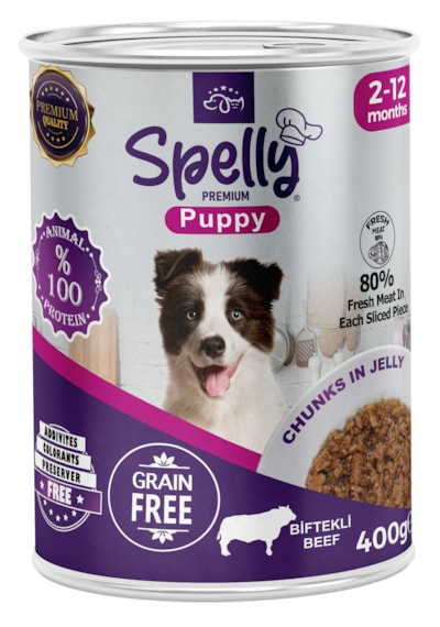Spelly Biftekli Yavru Köpek Maması Konserve 24 x 400 G