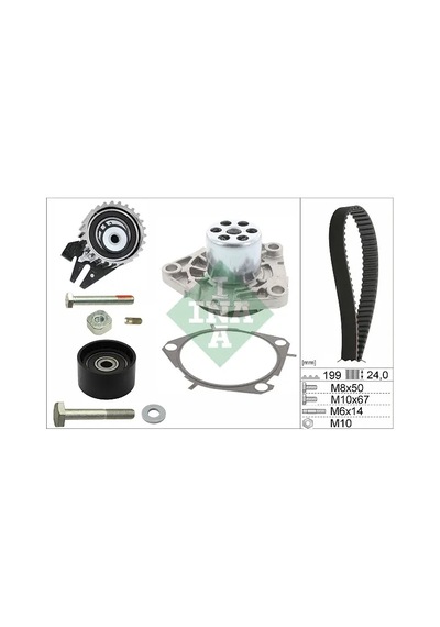 Triger Kayış Seti - Fiat Doblo, Ducato, 500, Freemont, Bravo, Stilo, Croma, Sedici, 159, Giulietta, 156, Spider, Gt, Brera - Schaeffler-ına-5300562 22800817