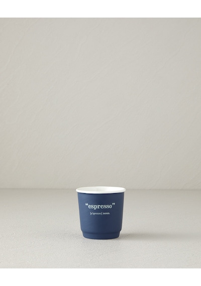English Home Phoebe New Bone China 2 Parça 2 Kişilik Espresso Fincan 90 Ml Lacivert - Krem Lacivert - Krem