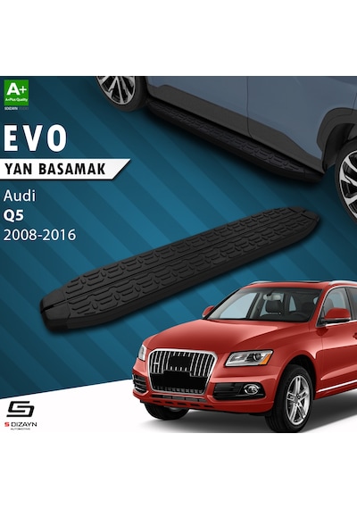 S-dizayn Audi Q5 Evo Siyah Yan Basamak 183 Cm 2008-2016