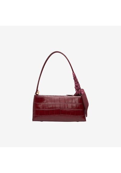 Kroko Bordo Omuz Çantası Kadın Sısley Sly 482 Sisley