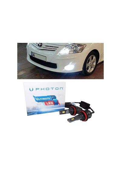 Toyota Auris Led Xenon Kısa Far Ampulü H11 Ultimate 9500 Lumens Yeni Seri Beyaz 2006-2012