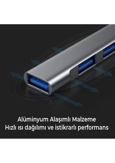Type-c Hub 4 Portlu Çoklu Adaptör