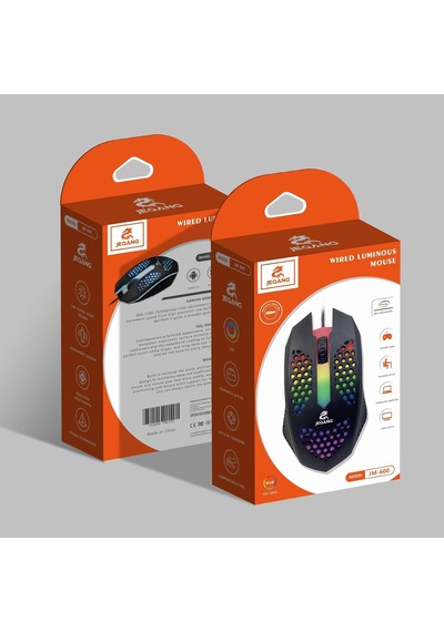 Kablolu Mouse, Rgb Led Işıklı, Gaming Oyun Uyumlu Mouse, 1600 Dpı, 4d Optik Sensör, Ergonomik Tasarım, Siyah Tak Kullan Delikli