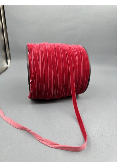 Paşateks- 1 Cm Düz Kadife-5 Metre -k.bordo
