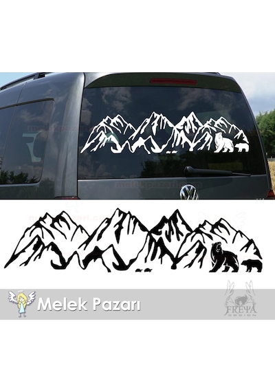 Ayılar Ve Dağ Kamp, Karavan, Off Road Sticker