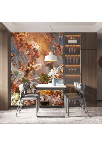 Villa Borghese Tavan Resmi Poster Duvar Kağıdı Renkli