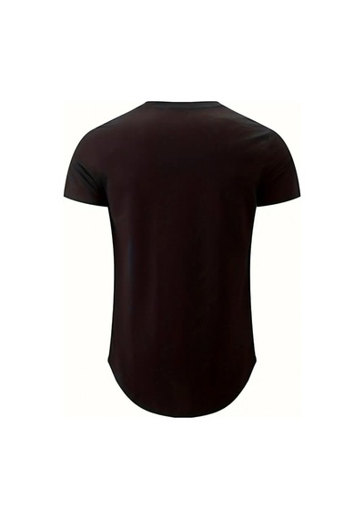 Butik İstanbul Erkek Kısa Kollu V Yaka Süprem T-shirt Siyah