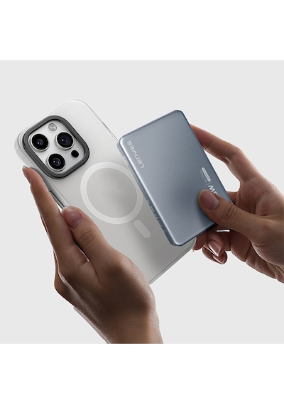 Lenyes Pw019d Pd 20w Ultra İnce Magsafe Wireless Powerbank 15w 5000mah Füme