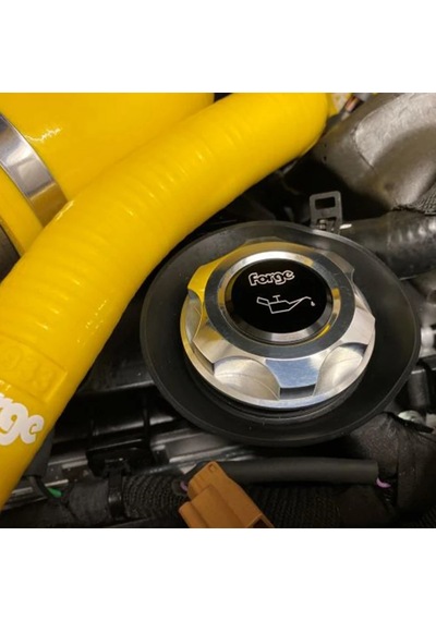 Forge Motorsport Motor Yağ Kapağı Gümüş-siyah