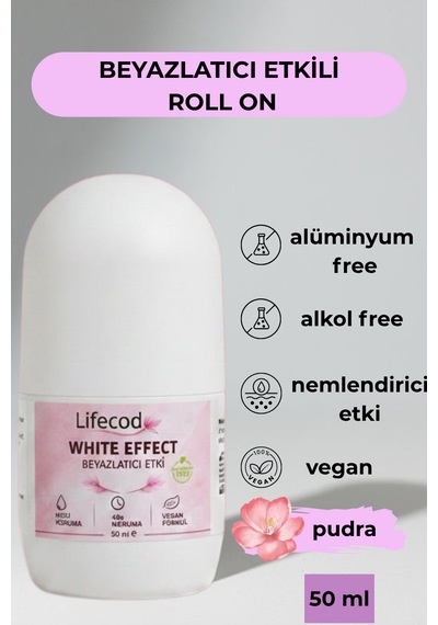 Alüminyumsuz Beyazlatıcı Etkili Roll On 50 Ml Pudra Kokusu Skin Care