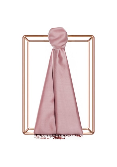 İpekevi 0927 Çift Taraflı İpek Şal Pastel Pembe