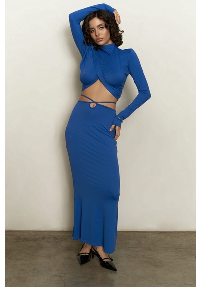 Mai Collection Mai Studios Co. Kelsey İp Detay Saks Mavi Crop Etek Takım Saks Mavi Mai Collection Mai Studios Co. Kelsey İp Detay Saks Mavi Crop Etek Takım Saks Mavi