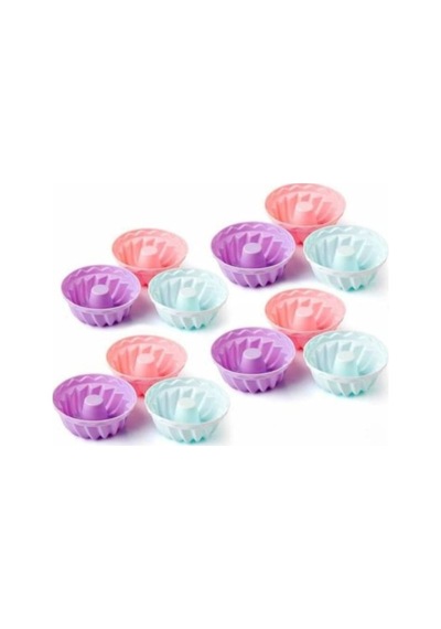 Silikon Küçük Boy 6'lı Kek,muffin Kalıbı Silikon Çok Renkli Diğer