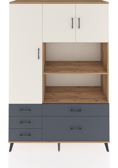 Hyperion Dolap 7 Raflı 5 Çekmeceli 3 Kapaklı 132x44x195 Çam-aytaşı/antrasit Aytası/antrasıt Hyperion Dolap 7 Raflı 5 Çekmeceli 3 Kapaklı 132x44x195 Çam-aytaşı/antrasit Aytası/antrasıt
