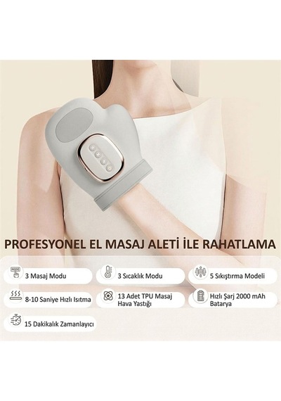 Sunup Sn-30763 Isı Kompresyonlu Akıllı El Masaj Cihazı Diğer