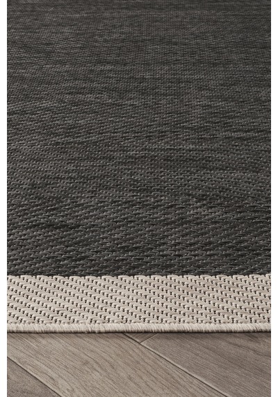 Sisalux 3089 Antrasit Sisal Yuvarlak Sisal Dokuma Jüt Kilim Hav Toz Vermez Mutfak Oturma Odası Halısı Antrasit