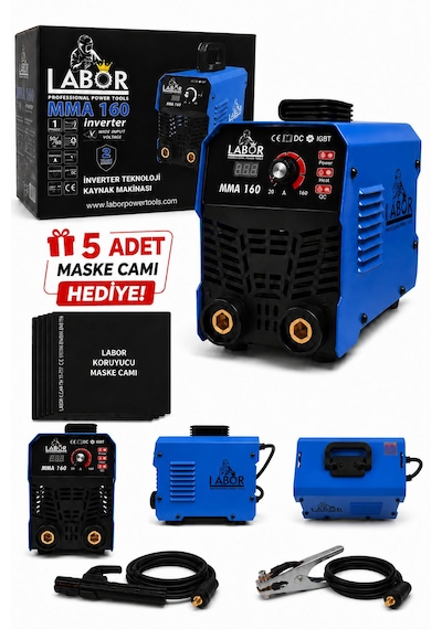 Labor Mma 160 İnverter Kaynak Makinesi 160a Igbt Dijital Göstergeli Elektrod Kaynak Makinesi