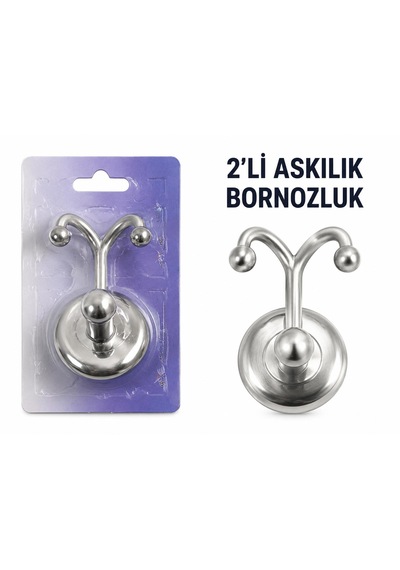 İkili Askılık Bornozluk Krom