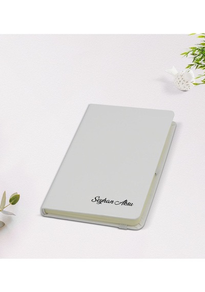 Kişiye Özel İsimli 9x14cm Beyaz Defter
