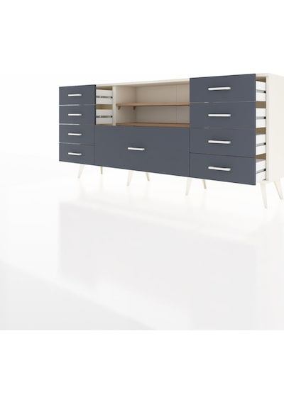 Arges Konsol 2 Raflı 9 Çekmeceli 176x30x83 Aytaşı-çam/antrasit Çam/antrasit Arges Konsol 2 Raflı 9 Çekmeceli 176x30x83 Aytaşı-çam/antrasit Çam/antrasit