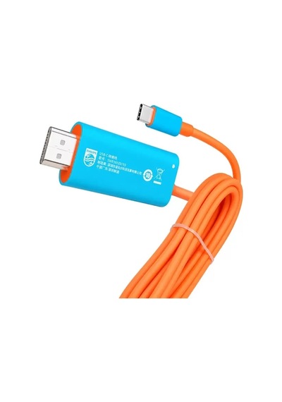 Sh Philips Swr1650y/93 Usb-c To Hdmı 4k 60hz Adaptör Kablo + 100w Pd Şarj Desteği 2'si 1 Arada Najmaddin