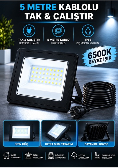 5 Metre Kablolu Tak Çalıştır 30w Ultra Slim Led Projektör 6500k Beyaz Işık Seyyar Led Projektör Aydınlatma Seyyar Aydınlatma Su Geçirmez Dış Mekan Siyah - 924524879 Siyah 5 Metre Kablolu Tak Çalıştır 30w Ultra Slim Led Projektör 6500k Beyaz Işık Seyyar Led Projektör Aydınlatma Seyyar Aydınlatma Su Geçirmez Dış Mekan Siyah - 924524879 Siyah