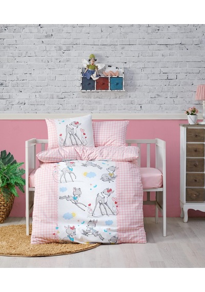 Cotton Box Bambi Pembe Bebek Nevresim Takımı