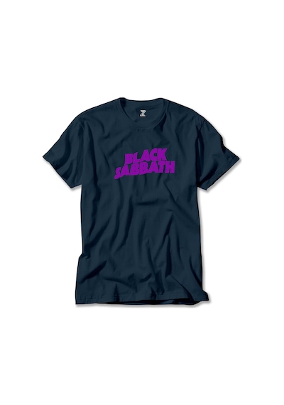 Black Sabbath Purple Yazı Lacivert Tişört Lacivert