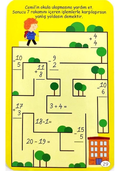 Matematik Bulmacaları Eğitici Oyun Kartları - Etkinlik Kartları