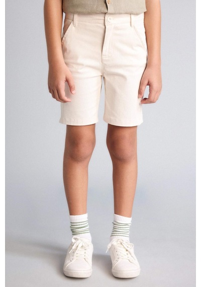Defacto Gabardin Şort Erkek Çocuk C2955a826smer37 Ekru-er37