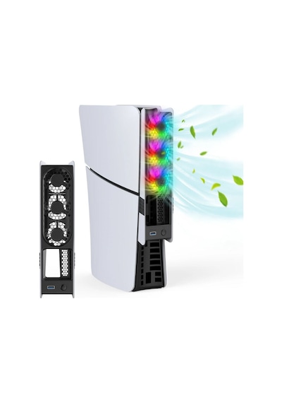 Ps5 Slim Ve Pro Uyumlu Rgb Li Soğutucu Fan Jys-p5228