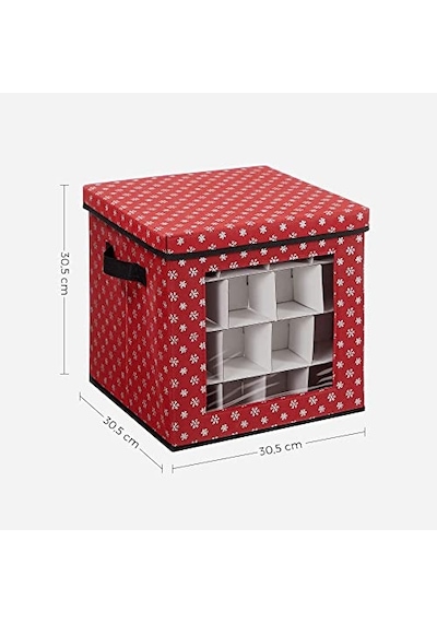 Saklama Kutuları, 3'lü Set, Katlanır Kutular, Kutu Başına 64 Küçük Bölme, Esnek Ayırma Duvarları, 30,5 X 30,5 Genel