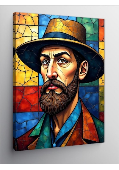 Kanvas Tablo Mozaik Stili Van Gogh 70cmx100cm