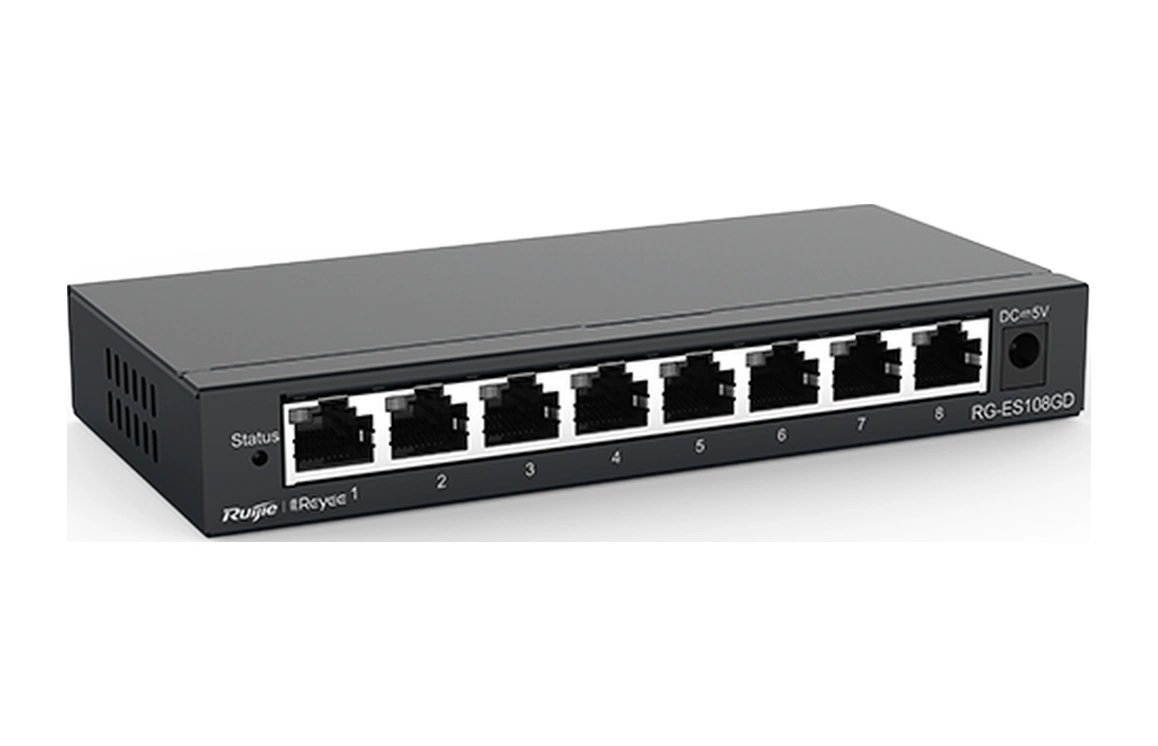 Reyee Rg-es108gd 8 Portlu, 10/100/1000 Gigabit, Tak Çalıştır Switch, Metal Kasa