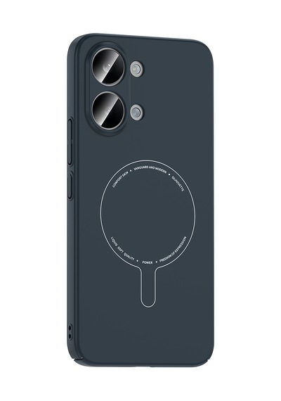 Maks Technology Poco X8 Pro Max Kılıf M-safe Şarj Özellikli Kamera Korumalı Mkst Elio Sert Pc Kapak - Lacivert