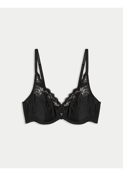 Marks & Spencer Amelia Dantelli Balenli Full Cup Sütyen T33002306 Siyah