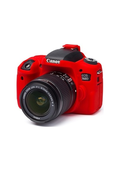 Easycover Canon 760D Silikon Kılıf Ecc760Dr (Kırmızı)