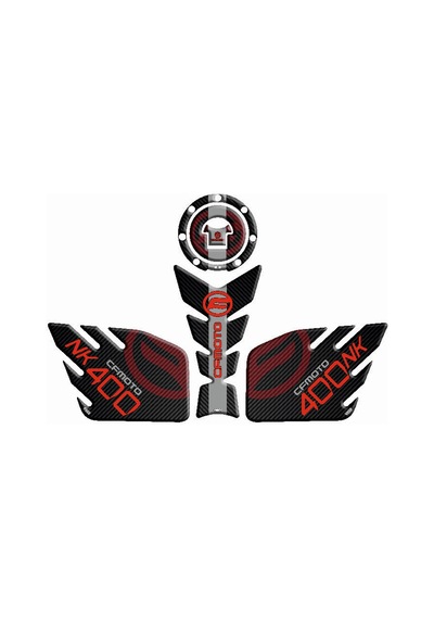 GOGO TANK PAD 003 SİYAH-KIRMIZI ÇİZGİLİ CFMOTO 400 NK
