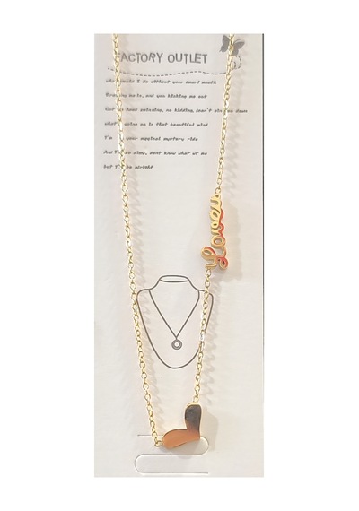 Love U Kalp Çelik Kolye Gold - 718059475 Gold