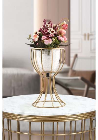 Anafor Saksılık Eskitme 25 Cm Şeffaf Saksı