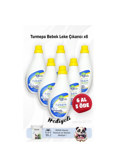 Turmepa Baby Leke Çıkarıcı 1000 Ml 6 Al 5 Öde Ve Rosie Pamuk
