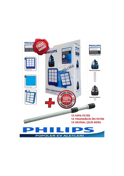 Kampanya Philips Uyumlu Fc 9919 Marathon Ultimate Çelik Boru+Filtre Seti (409055791)